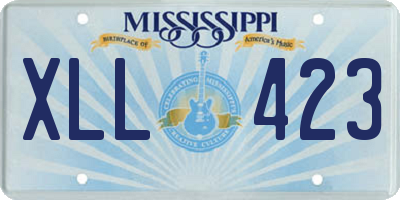 MS license plate XLL423