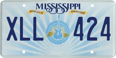 MS license plate XLL424