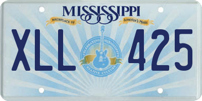 MS license plate XLL425