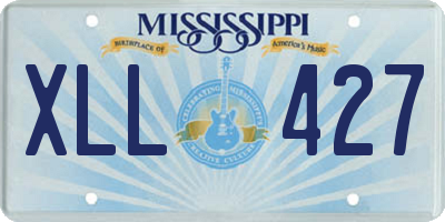 MS license plate XLL427