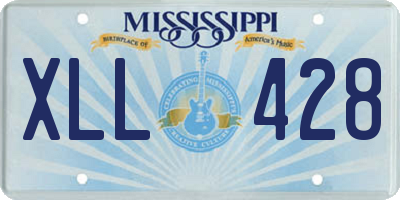 MS license plate XLL428