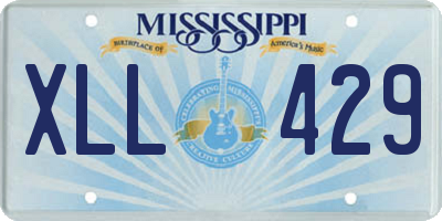 MS license plate XLL429