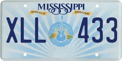 MS license plate XLL433