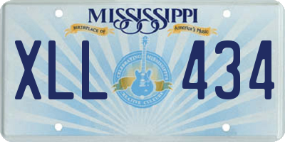 MS license plate XLL434