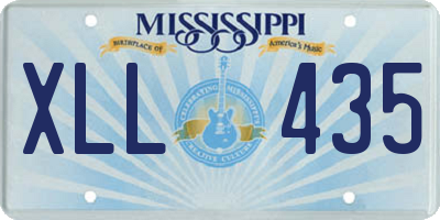 MS license plate XLL435