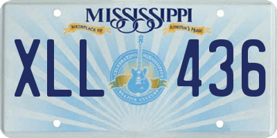 MS license plate XLL436