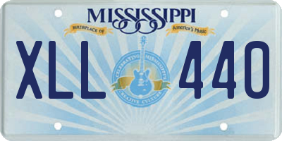 MS license plate XLL440