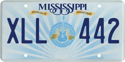 MS license plate XLL442