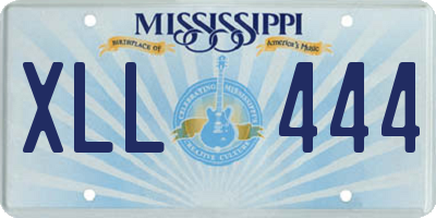 MS license plate XLL444
