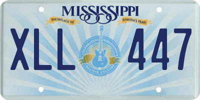 MS license plate XLL447