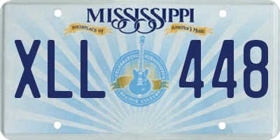 MS license plate XLL448