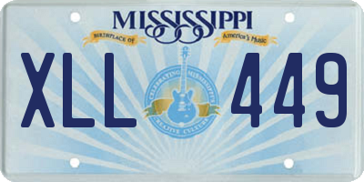 MS license plate XLL449