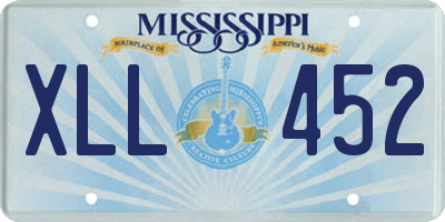 MS license plate XLL452