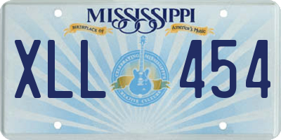 MS license plate XLL454