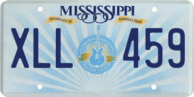 MS license plate XLL459