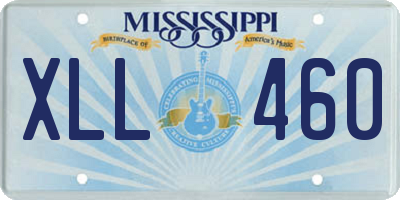 MS license plate XLL460