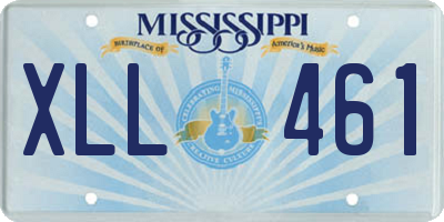 MS license plate XLL461