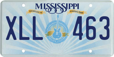 MS license plate XLL463