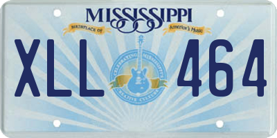 MS license plate XLL464