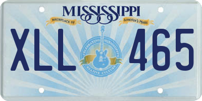 MS license plate XLL465