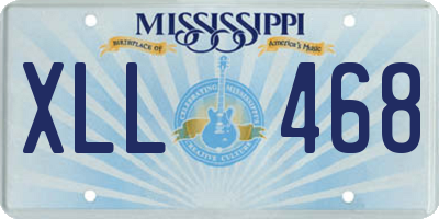 MS license plate XLL468