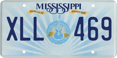MS license plate XLL469