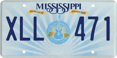 MS license plate XLL471