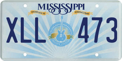 MS license plate XLL473
