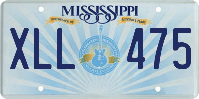 MS license plate XLL475