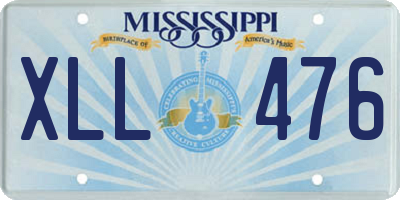 MS license plate XLL476