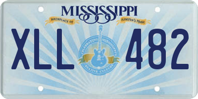 MS license plate XLL482