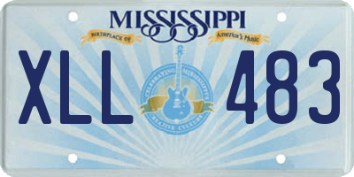MS license plate XLL483