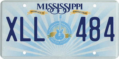 MS license plate XLL484