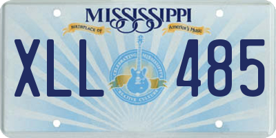 MS license plate XLL485