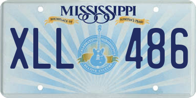MS license plate XLL486