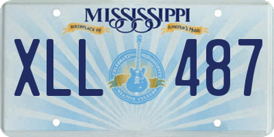 MS license plate XLL487