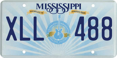 MS license plate XLL488