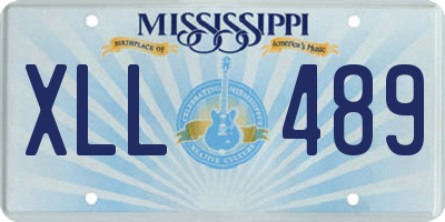 MS license plate XLL489