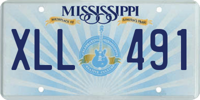 MS license plate XLL491