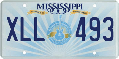 MS license plate XLL493
