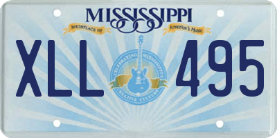 MS license plate XLL495