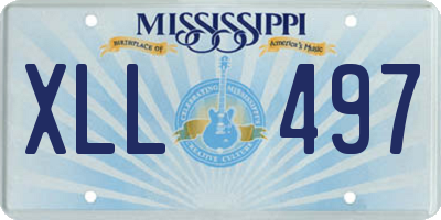 MS license plate XLL497