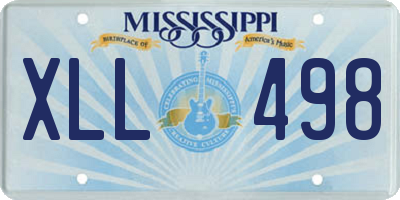 MS license plate XLL498