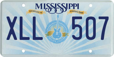 MS license plate XLL507