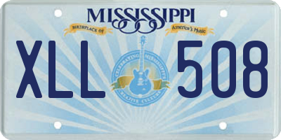 MS license plate XLL508