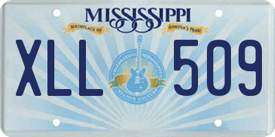 MS license plate XLL509