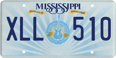 MS license plate XLL510