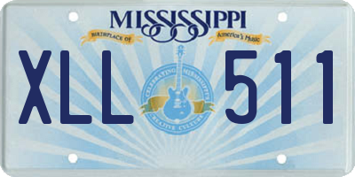 MS license plate XLL511