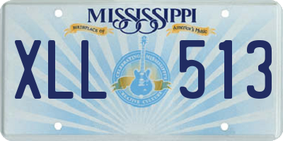 MS license plate XLL513
