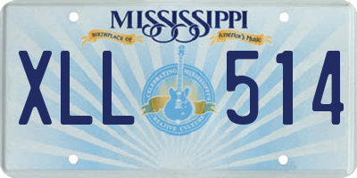 MS license plate XLL514